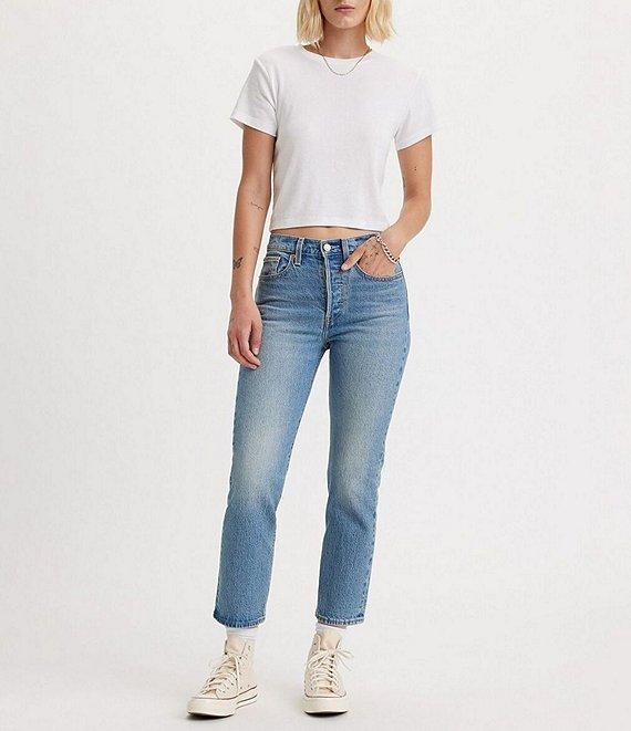 Levi's® Wedgie High Rise Straight Leg Cropped Jeans Product Image