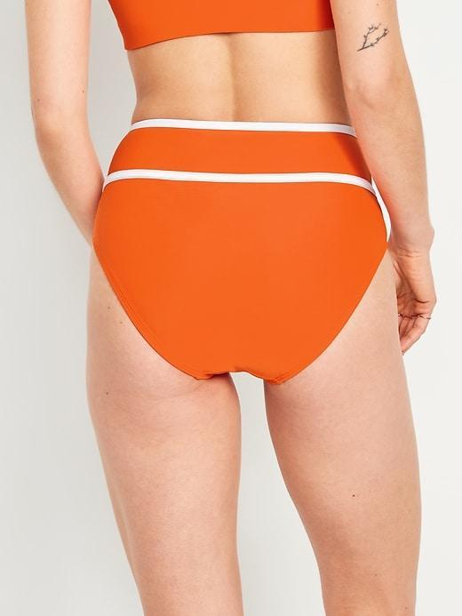 High-Waisted Bikini Swim Bottoms Product Image