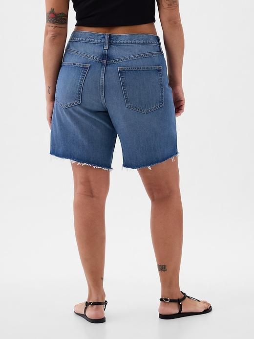 8" Mid Rise '90s Loose Denim Bermuda Shorts Product Image