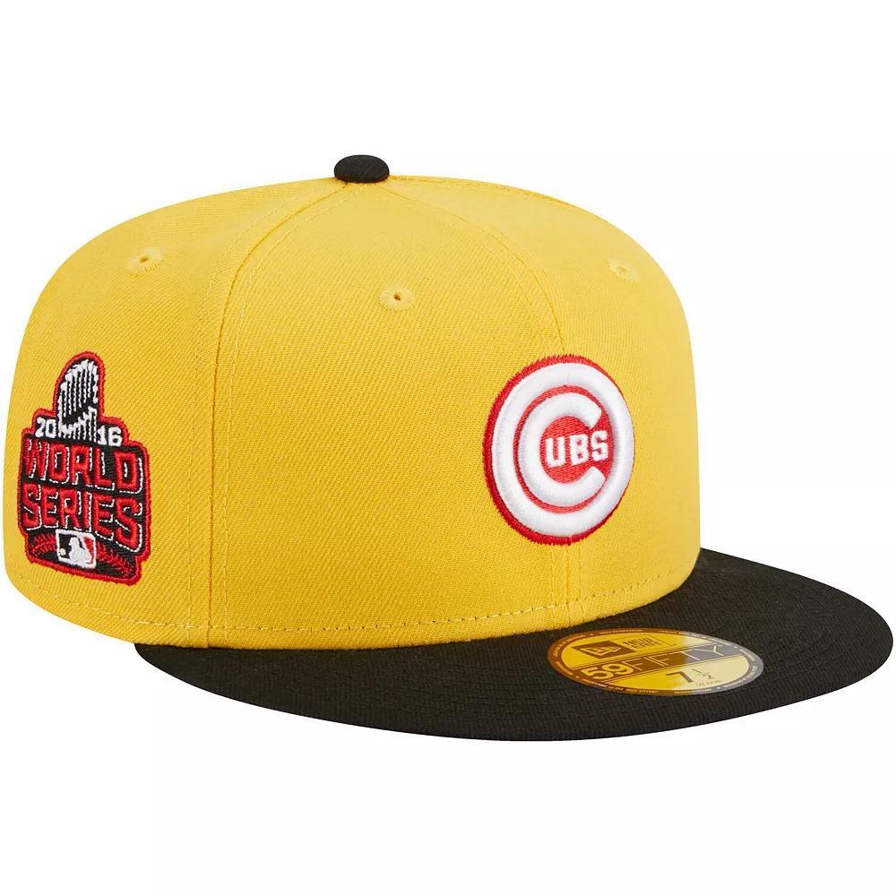 Men's New Era Yellow/Black Chicago Cubs Grilled 59FIFTY Fitted Hat, Size: 7 1/2 Product Image