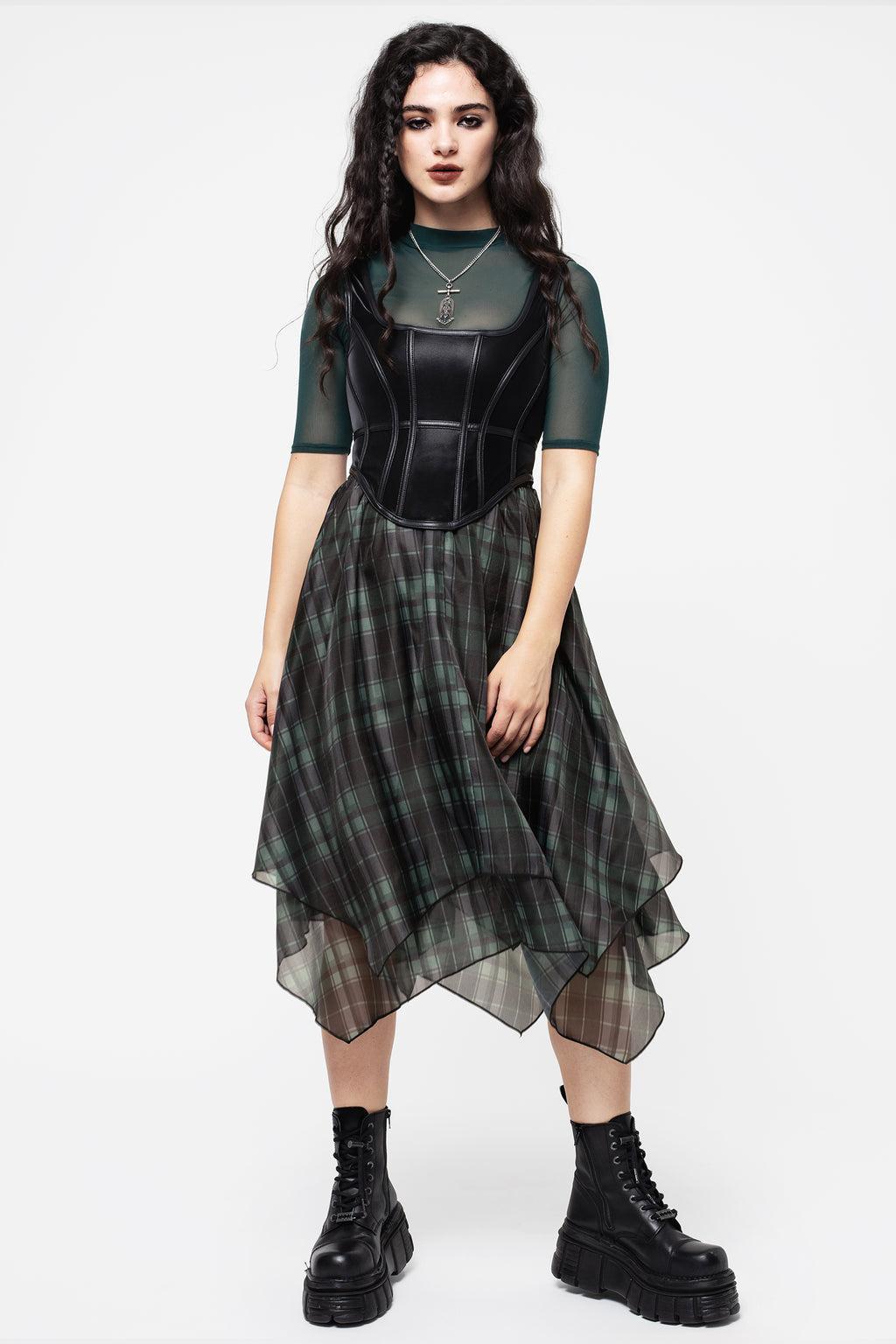 Jinx Mesh Short Sleeve Top - Green Product Image