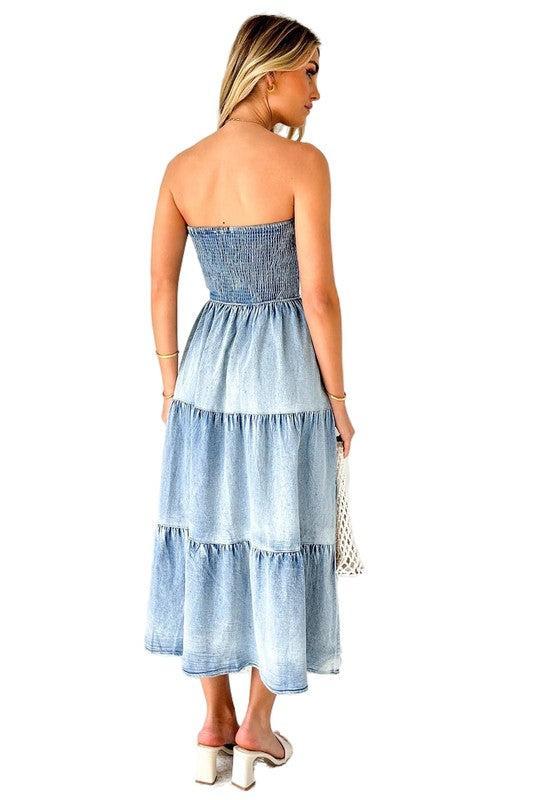 WOMEN DENIM FASHION DRESS Female Product Image