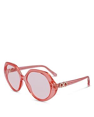 Ferragamo Gancini Geometric Sunglasses, 58mm Product Image