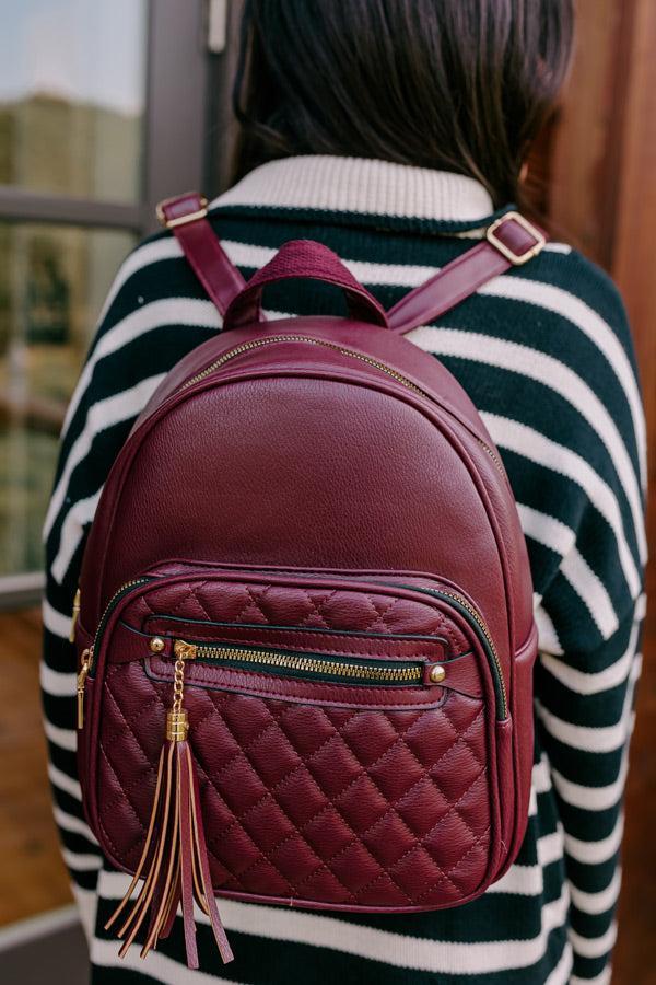 Let's Take A Trip Faux Leather Backpack Product Image