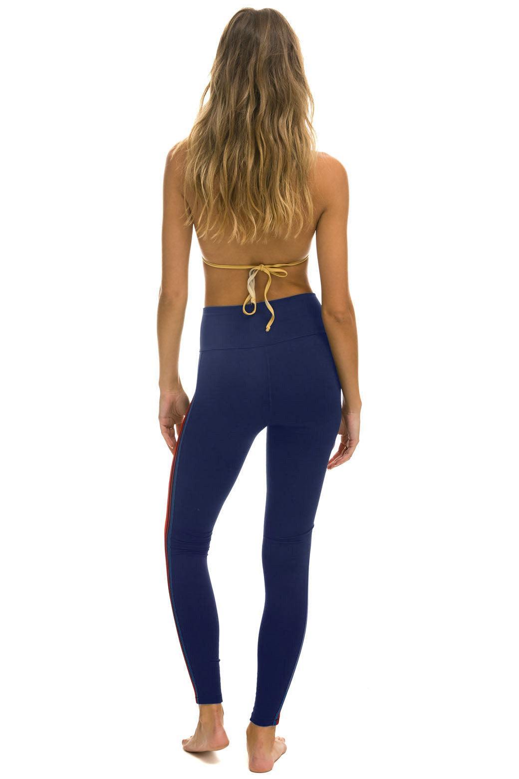 FULL LENGTH HI-RISE 5 STRIPE LEGGINGS - NAVY Female Product Image
