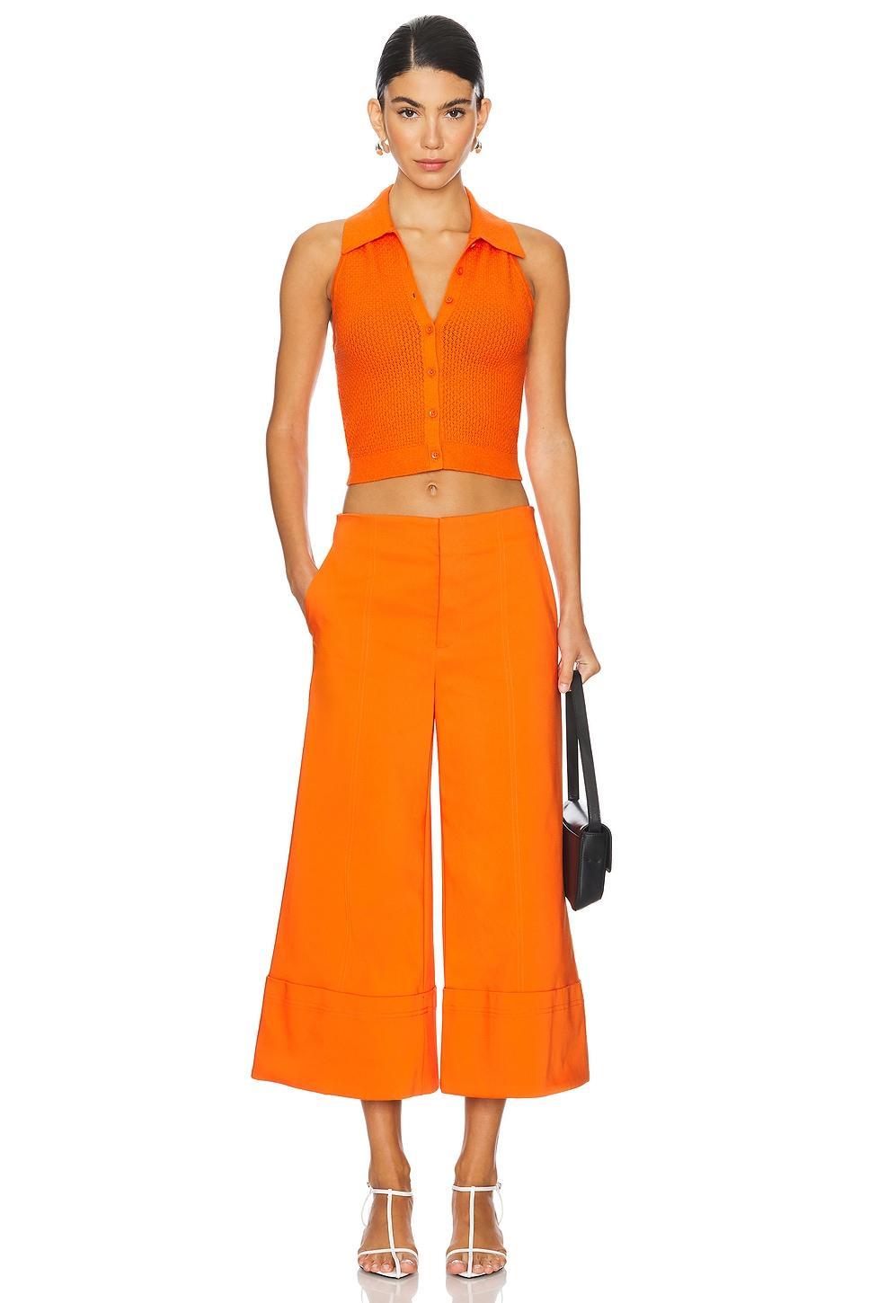 Andra High Rise Wide Leg Cropped Cuff Pant Alice + Olivia Product Image