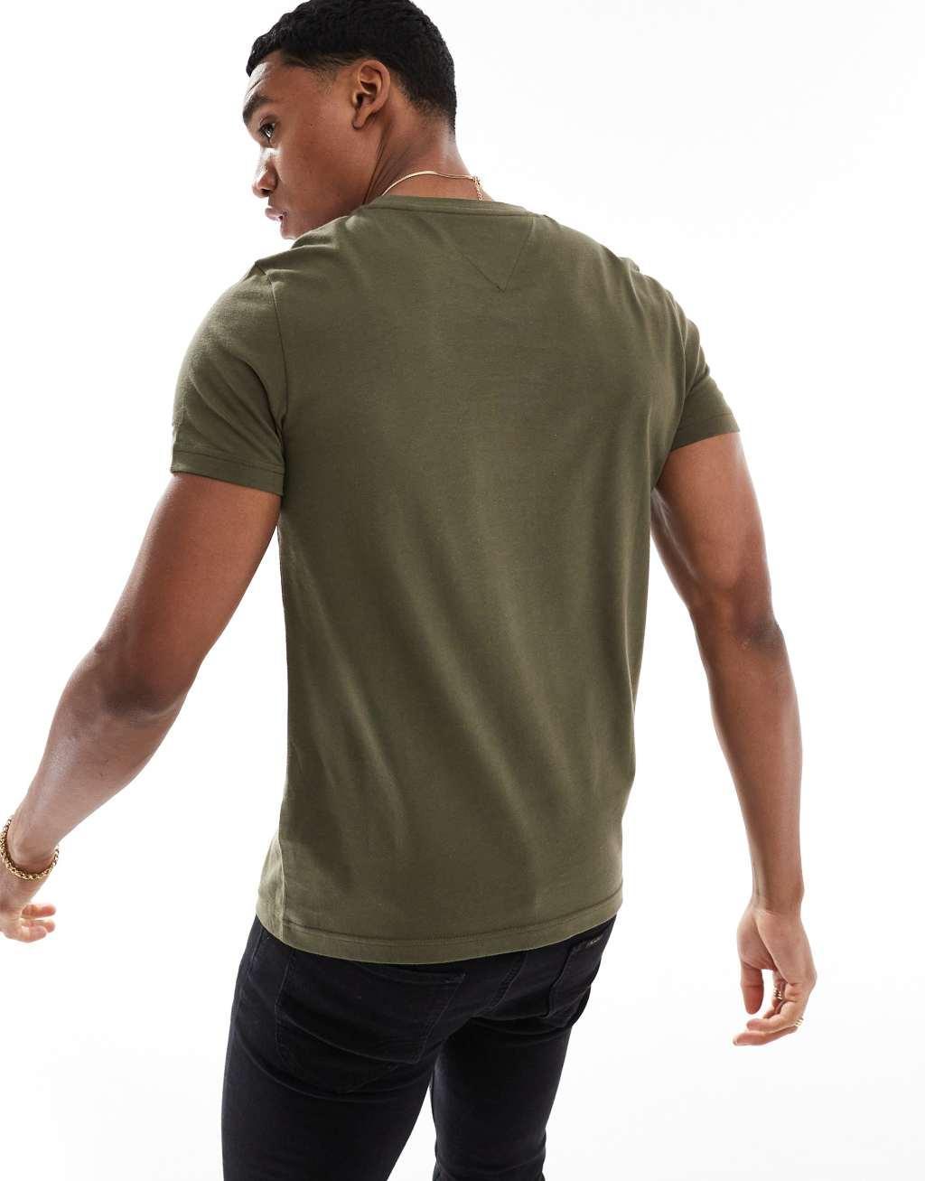Tommy Hilfiger logo T-shirt in army green Product Image