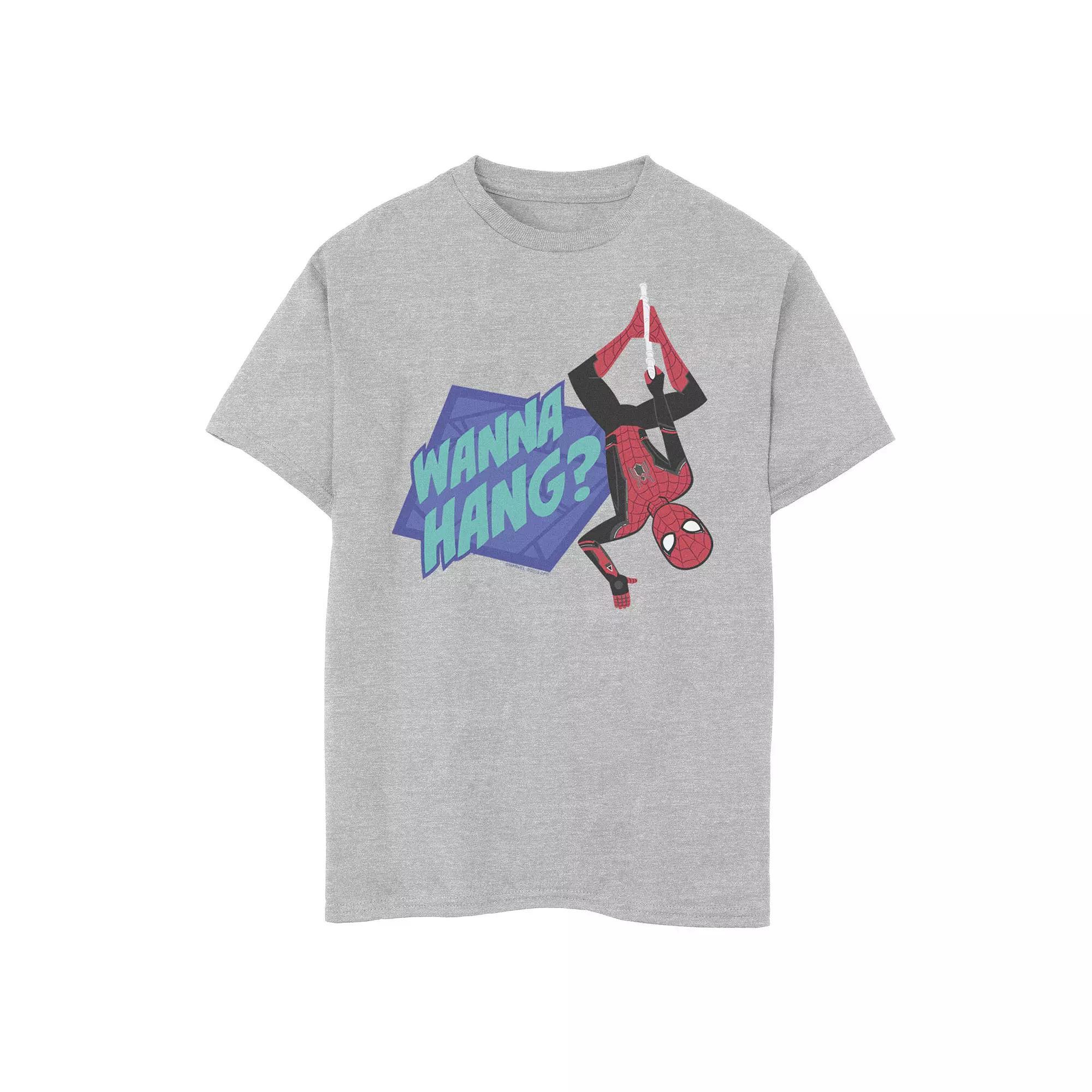 Boys 8-20 Marvel Spider-Man Far From Home Wanna Swing? Portrait Graphic Tee, Boy's, Size: XL, Athletic Grey Product Image