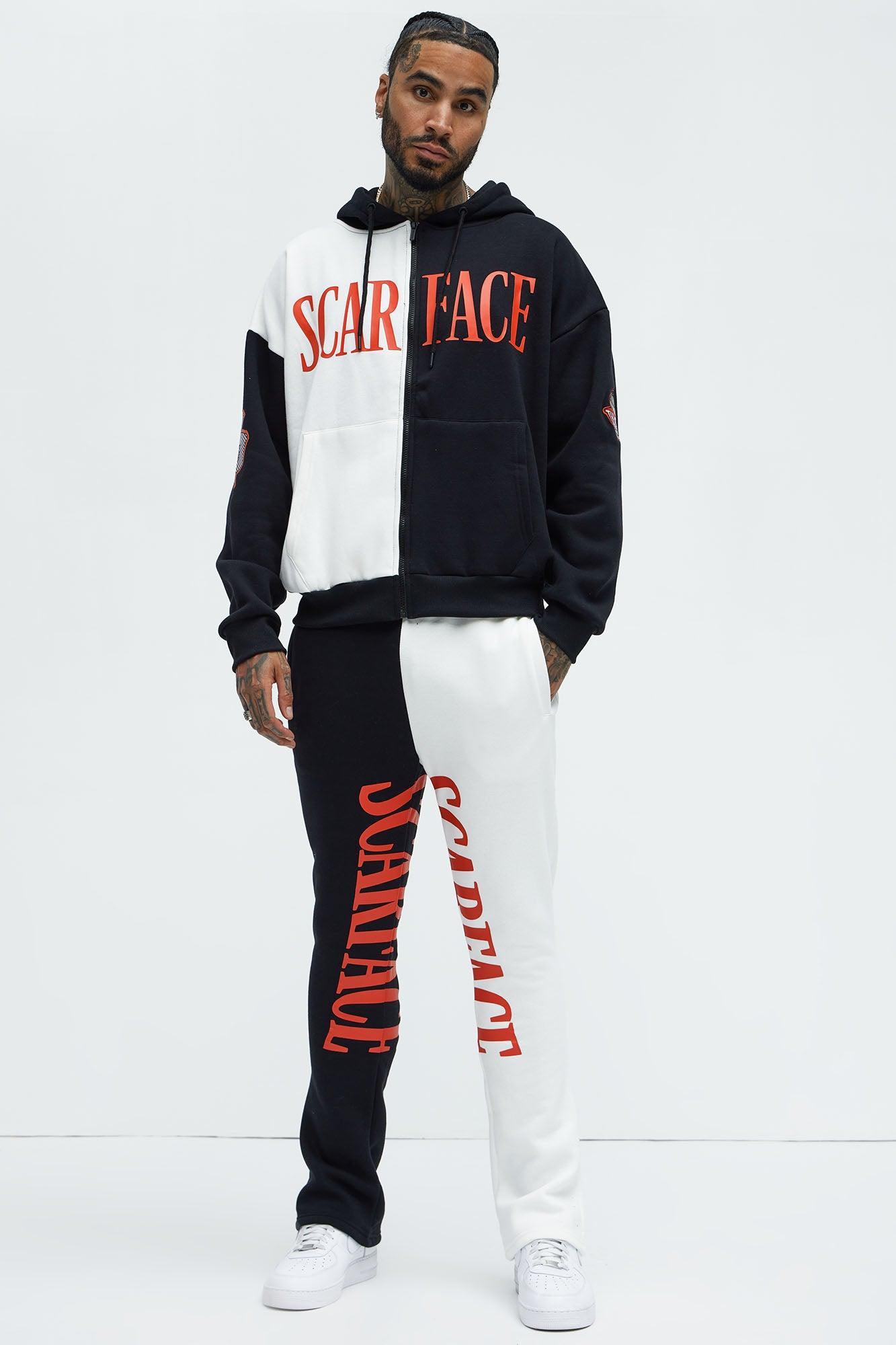 Scarface Say Hello Sweatpants - White/Black Product Image