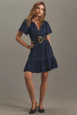 The Somerset Mini Dress: Denim Edition Product Image