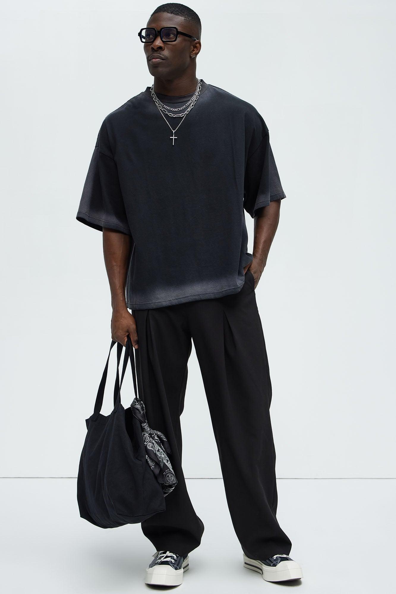 Dirty Wash Heavyweight Boxy Tee - Black Product Image