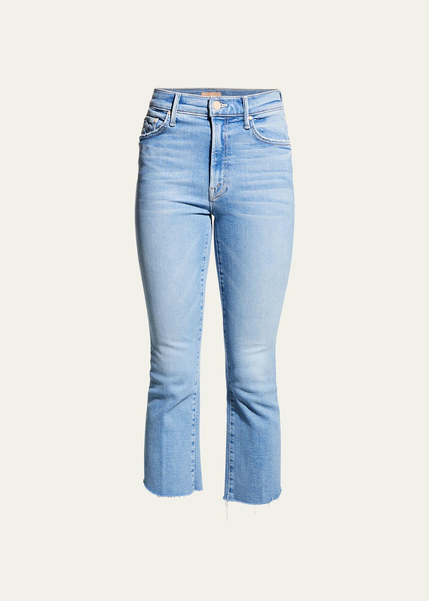 Mother The Insider High Rise Crop Step Fray Bootcut Jeans in Limited Edition Product Image