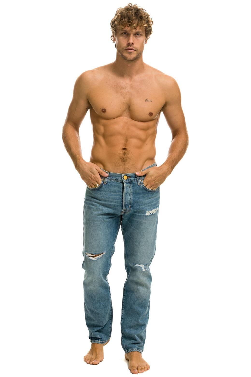 MEN'S CLASSIC STRAIGHT LEG DENIM JEAN - VINTAGE Male Product Image