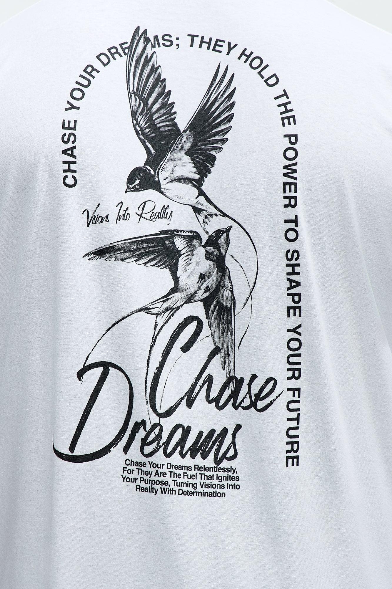 Chase Your Dream Short Sleeve Tee - White Product Image