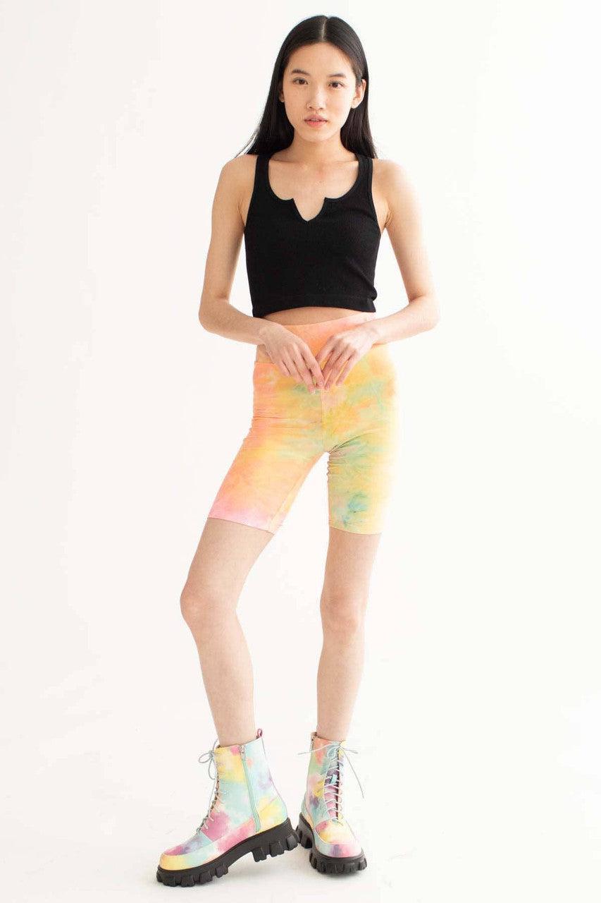 Black Seamless Notched Ribbed Crop Tank Product Image