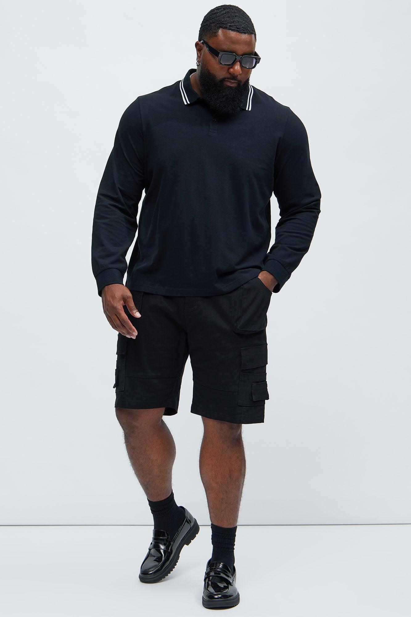 Wilson Long Sleeve Polo - Black Product Image