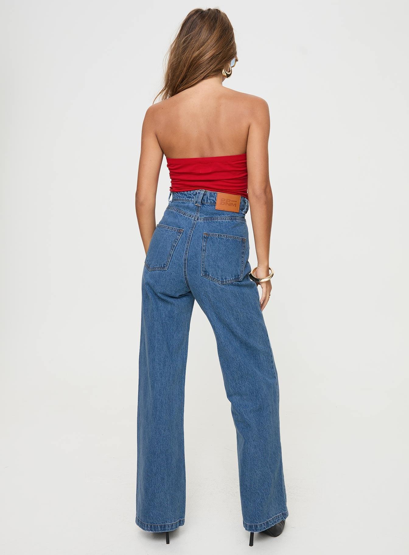 Zephee Wide Leg Jeans Light Wash Tall Product Image