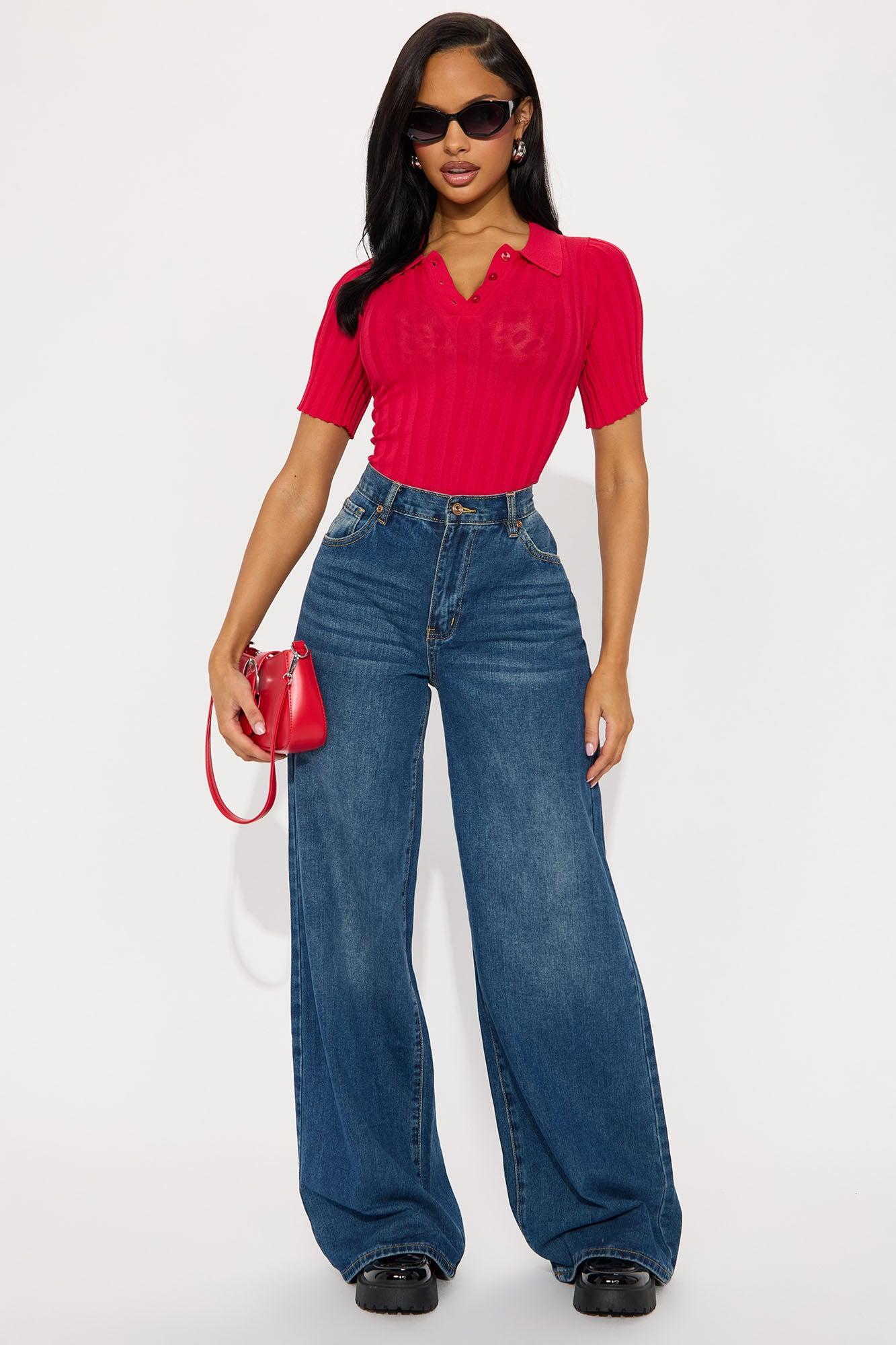 Preppy Only Polo Sweater - Red Product Image