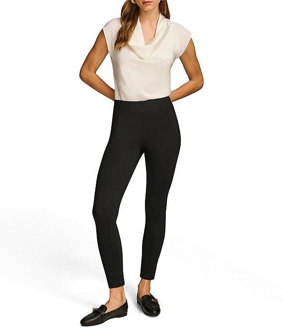 Donna Karan Ponte Mid Rise Pull-On Ankle Pant Product Image