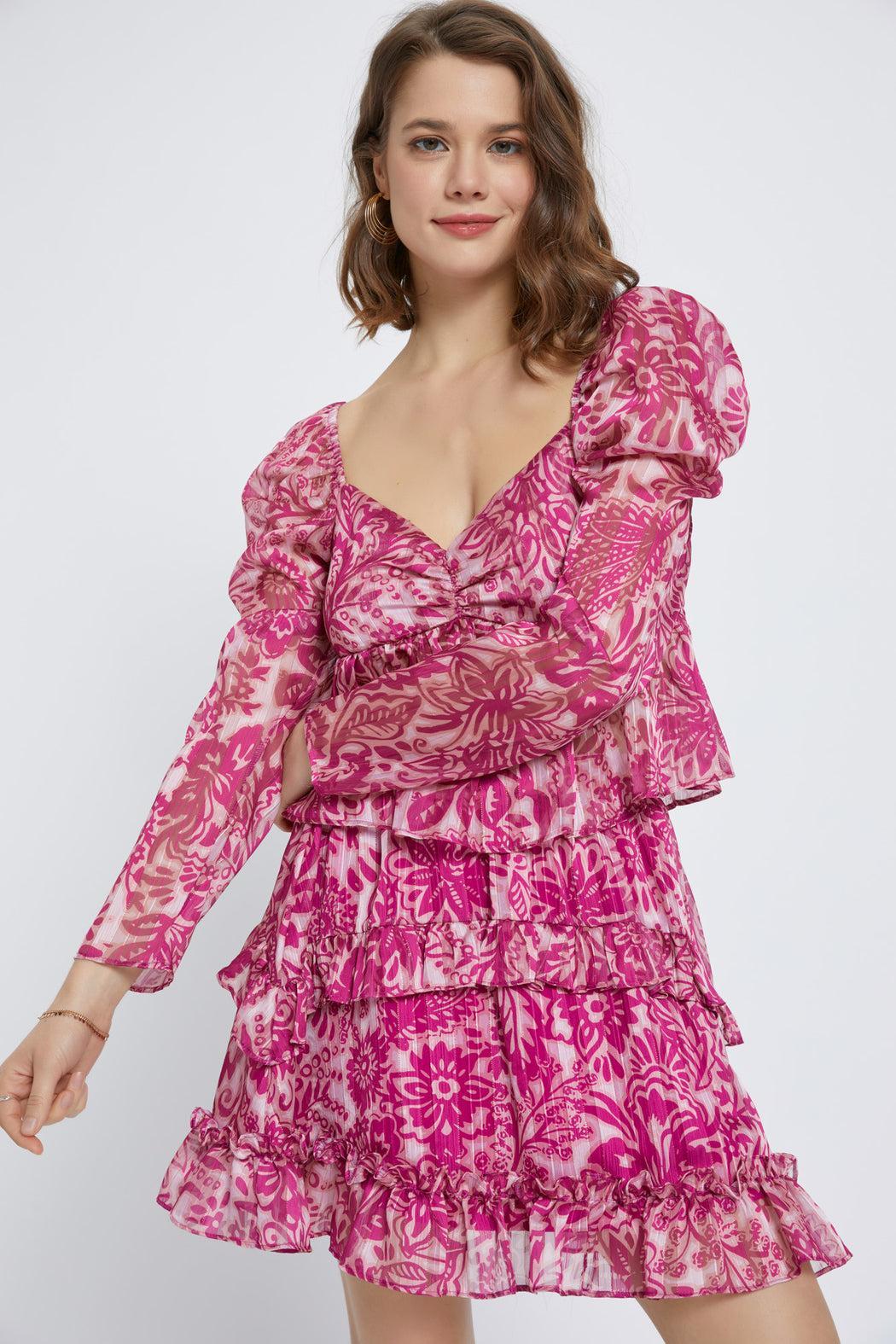Magenta Gold Amara Skirt Product Image