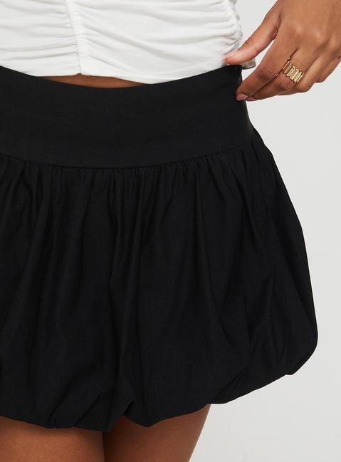 Mersale Bubble Hem Mini Skirt Black Product Image