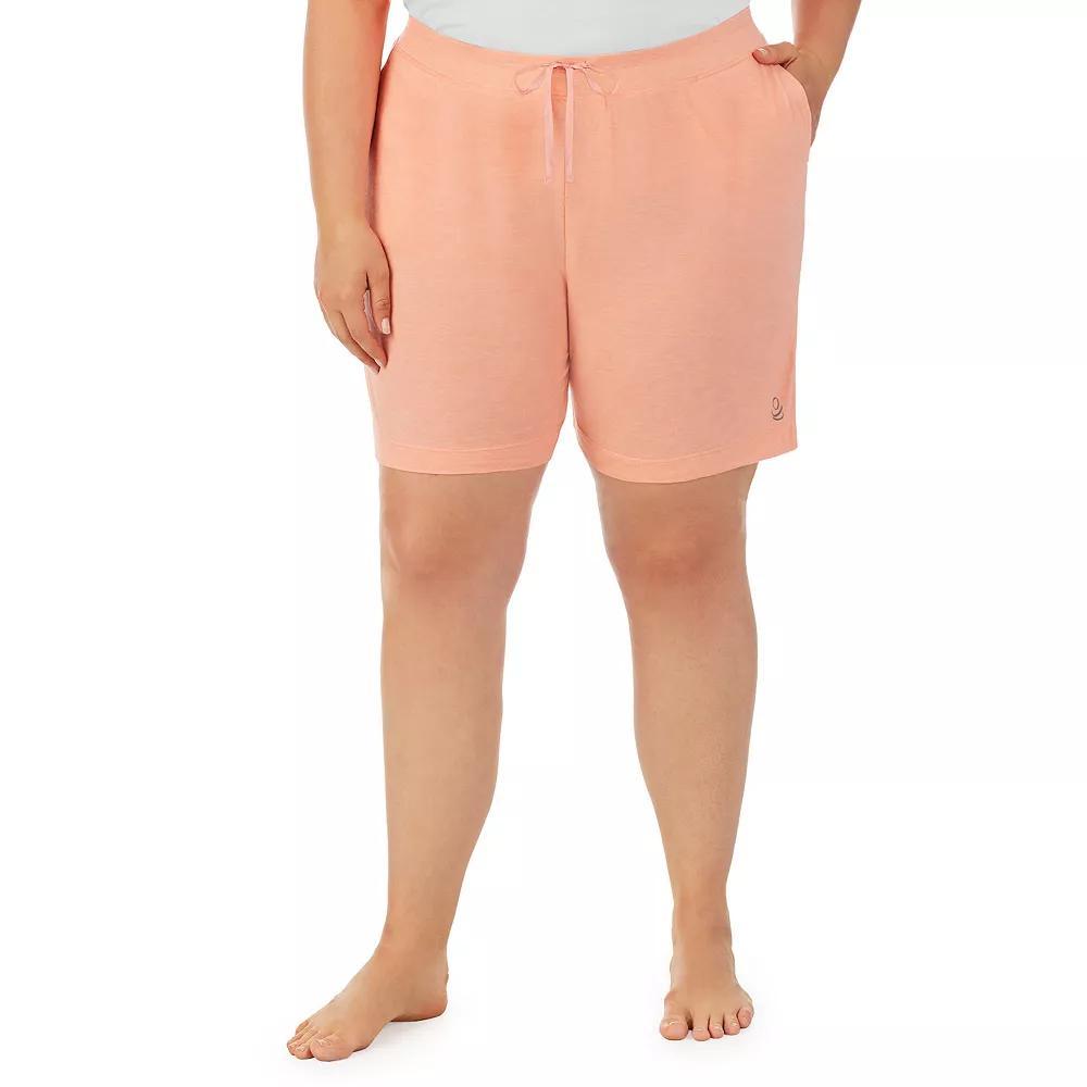 Plus Size Cuddl Duds® Essentials Pajama Sleep Shorts, Women's, Size: 1XL, Coral Grey Product Image