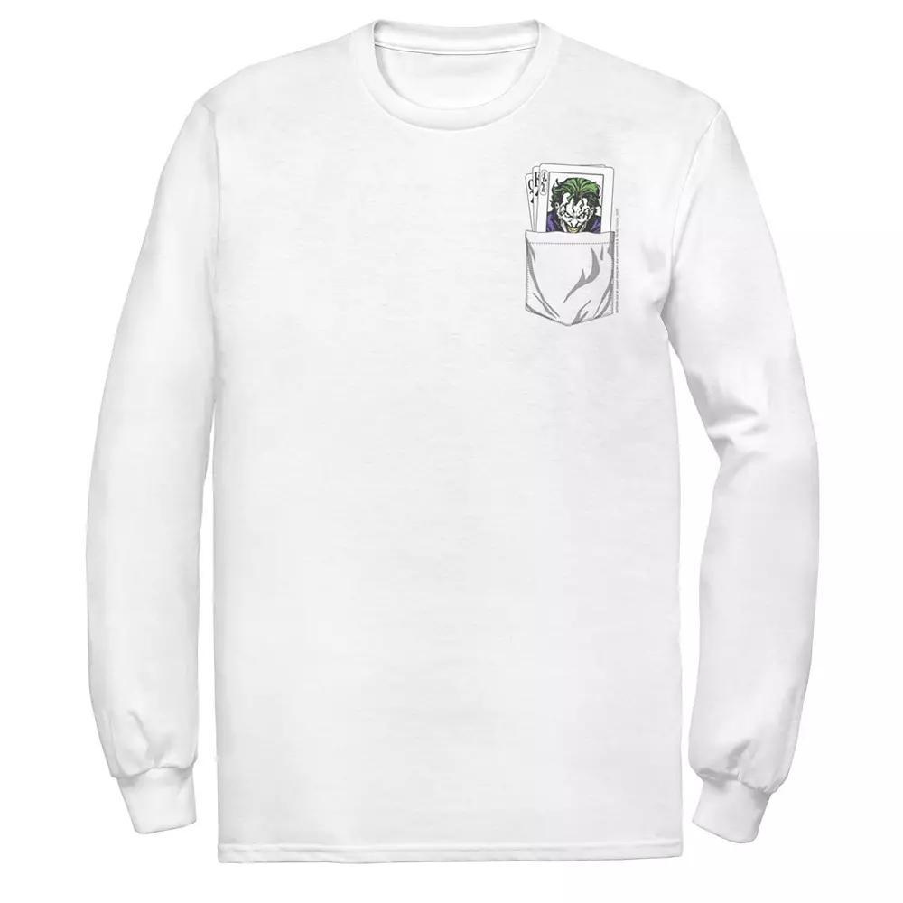 Men's DC Comics The Joker Cards Pocket Tee, Size: XL, White Product Image