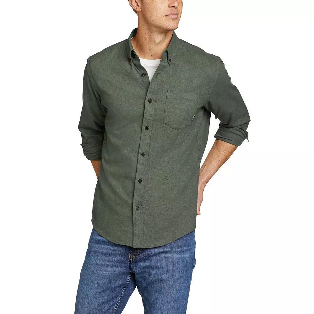 Men's Eddie Bauer Field Flannel Button-Down Shirt, Size: Medium, Loden Product Image