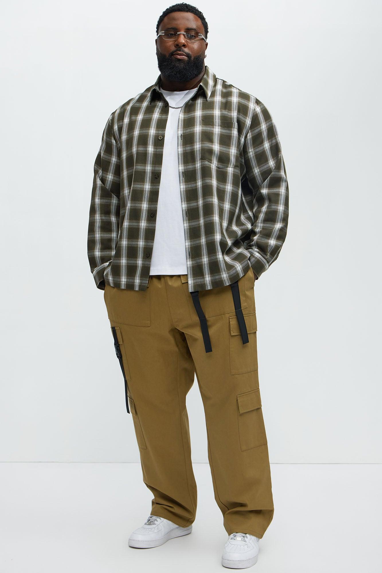Caught Myself Straight Cargo Pants - Olive Product Image