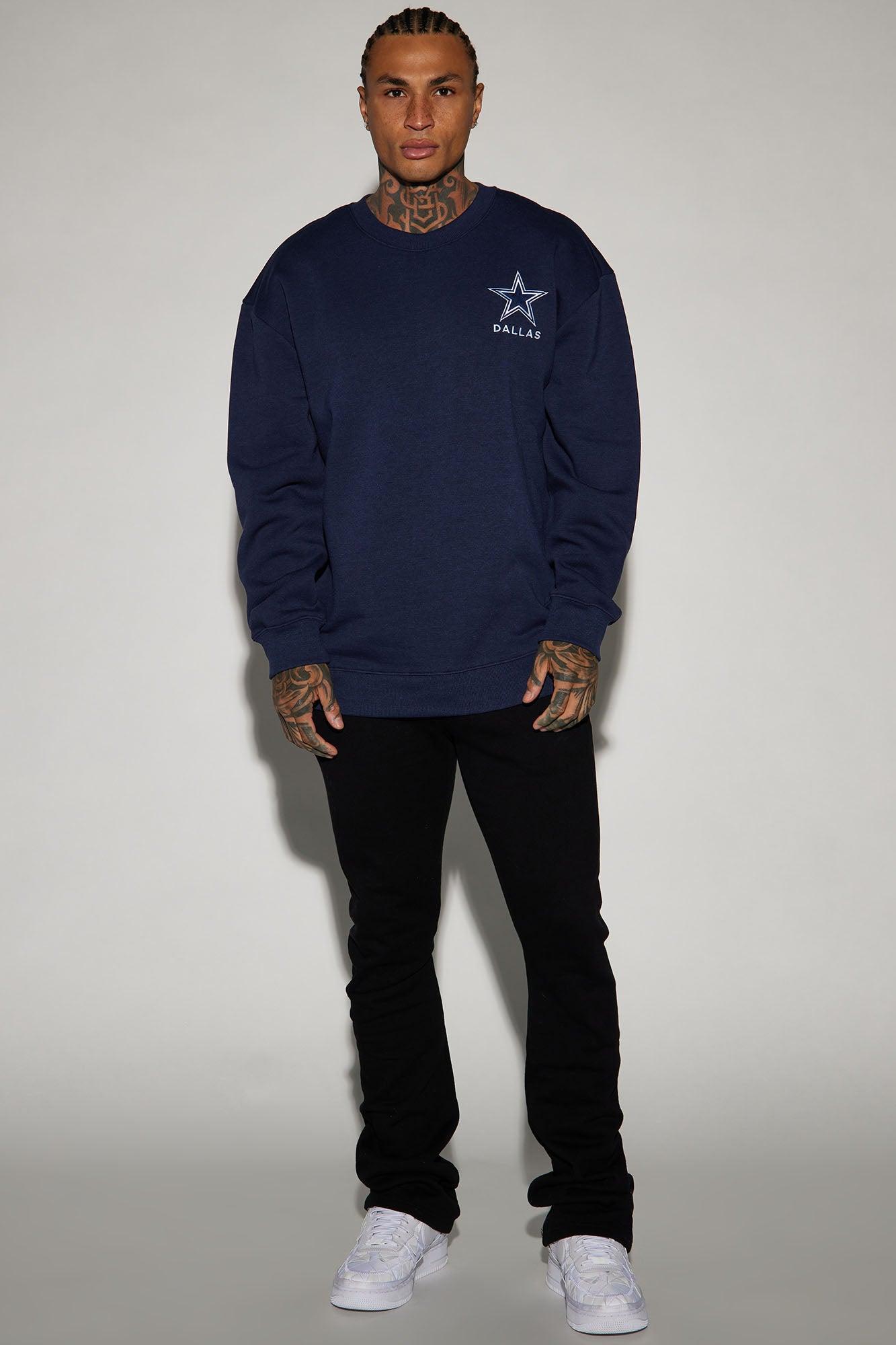 Cowboys Higher Education Fleece Crew Neck Sweater - Navy/combo Product Image