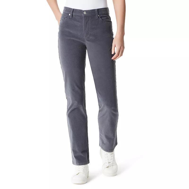 Womens Gloria Vanderbilt Amanda Corduroy 5 Pocket Jeans Black Affair Product Image