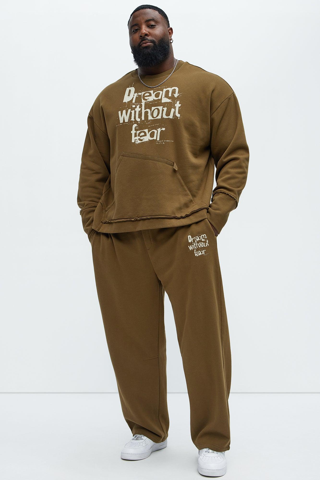 Dream Without Fear Sweatpants - Brown Product Image