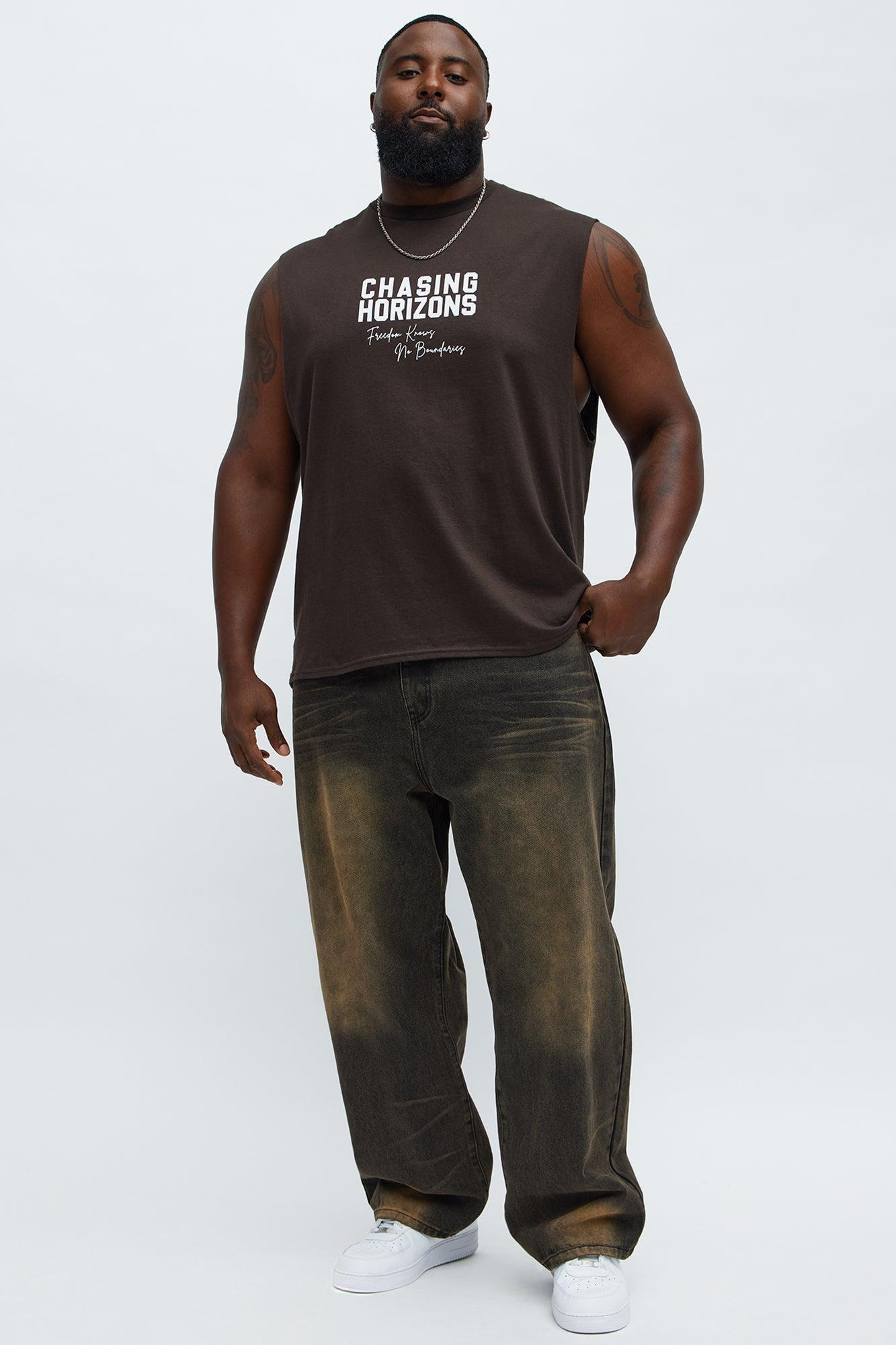Chasing Horizons Muscle Tee - Brown Male Product Image