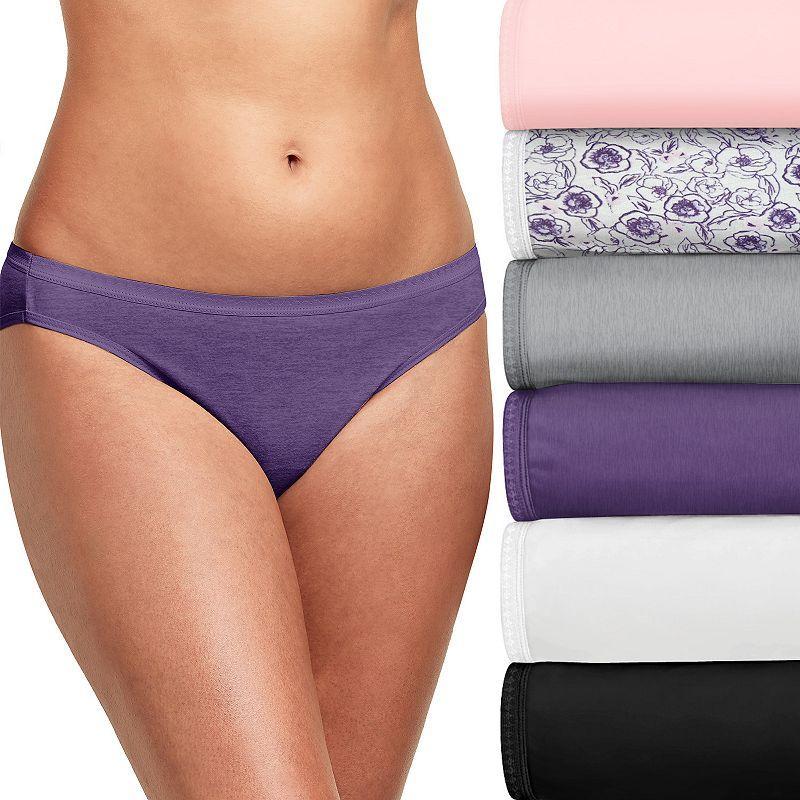 Hanes Ultimate Womens Breathable Cotton Bikini Underwear 6-Pack 42H6CC Product Image