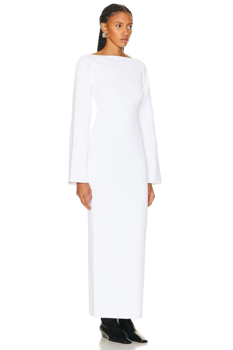 KHAITE Alta Dress in White Product Image
