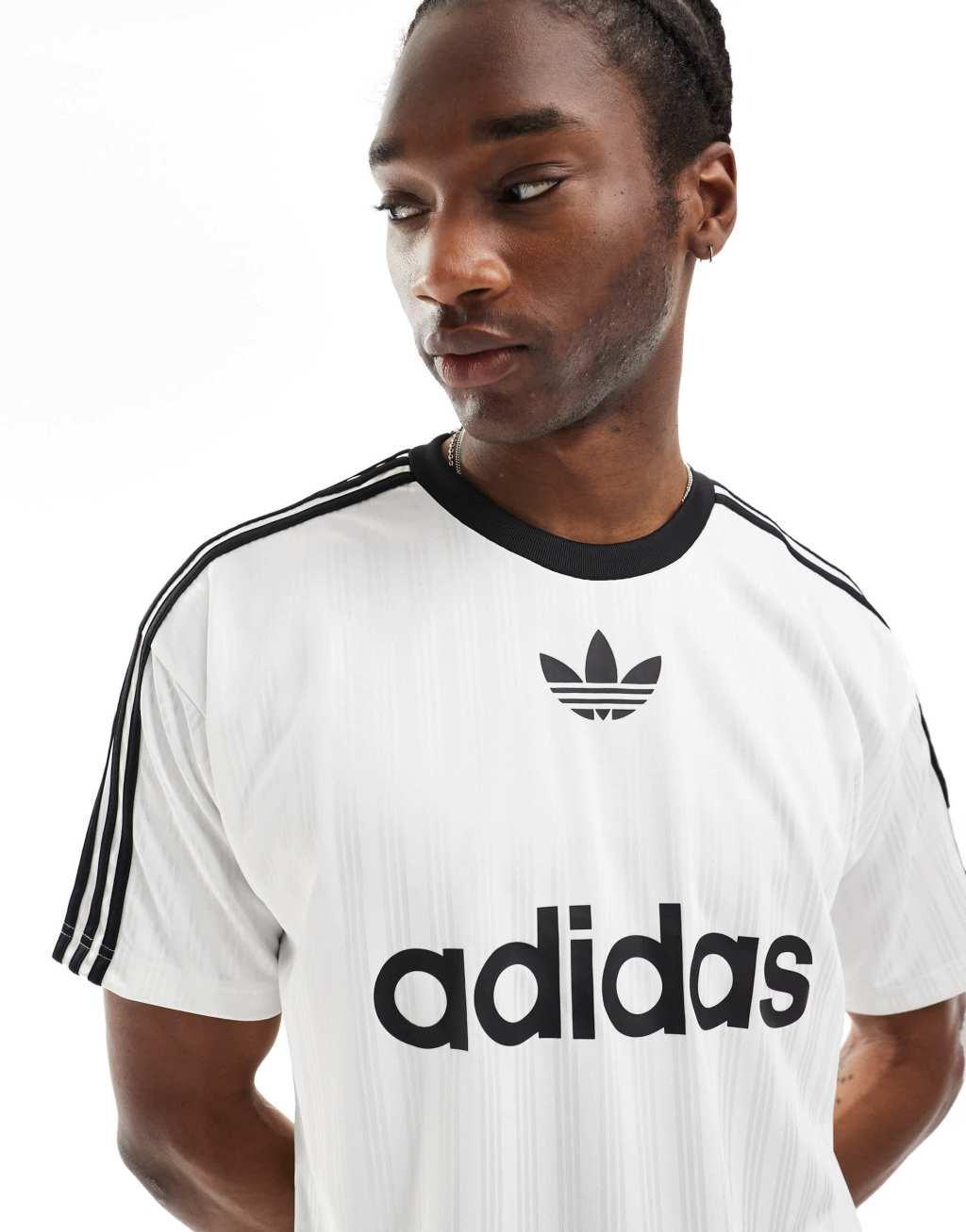 adidas Originals Adicolor Poly T-shirt in white Product Image