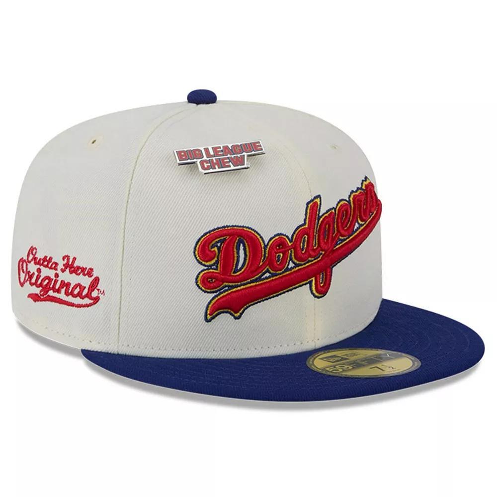 Men's New Era White Los Angeles Dodgers Big League Chew Original 59FIFTY Fitted Hat, Size: 8 Product Image