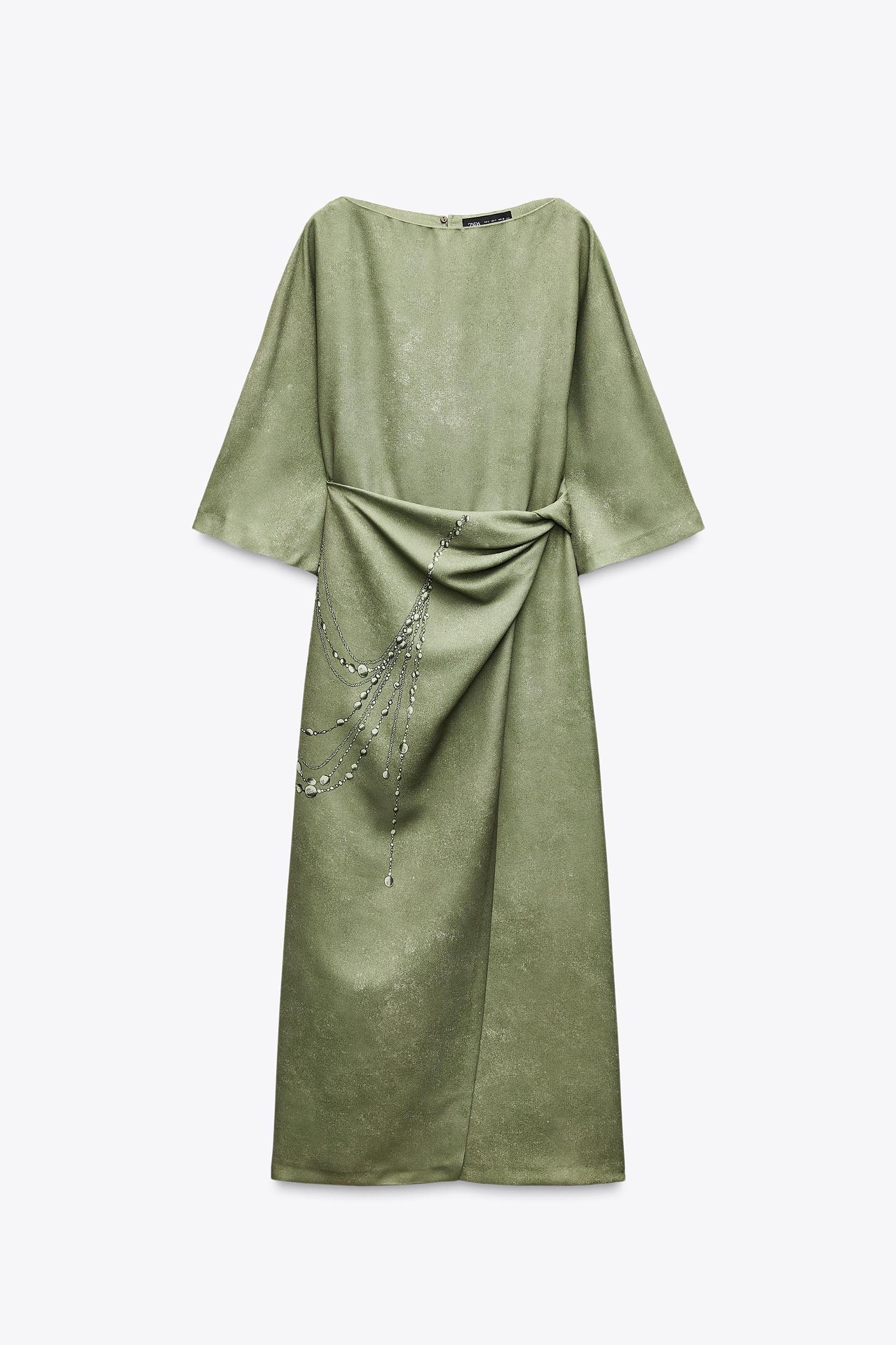 CHAIN PRINT MIDI DRESS Product Image