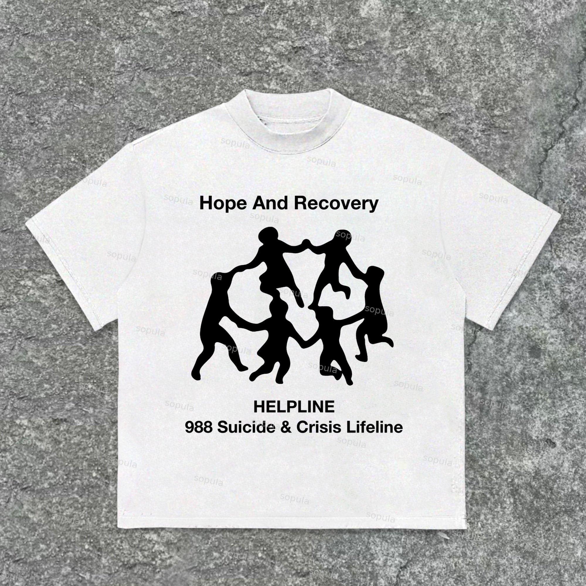 Sopula Prevention Of Suicidal Consciousness Hope And Recovery Graphics Cotton T-Shirt Product Image