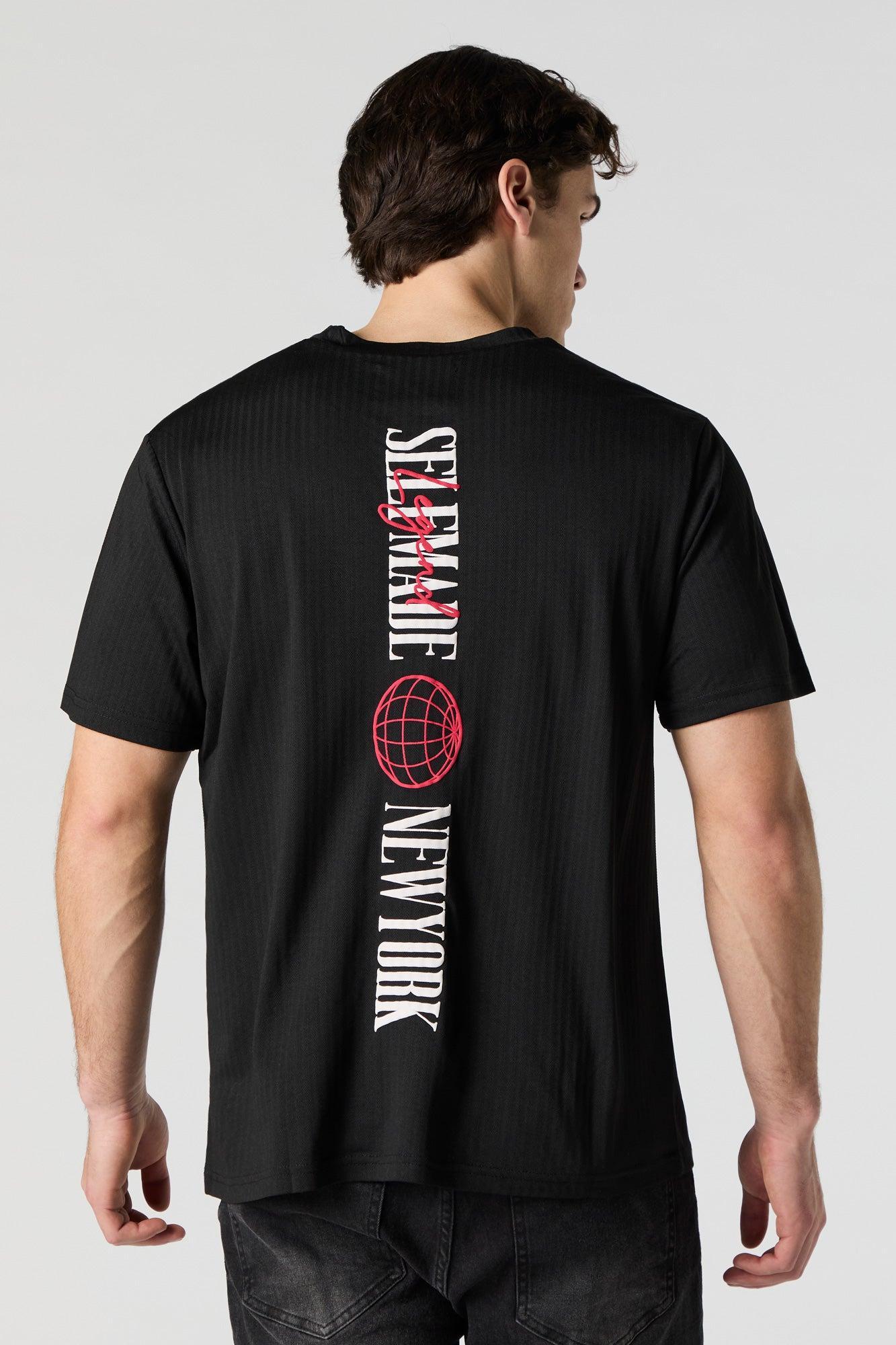 Brooklyn New York Graphic Textured T-Shirt Male Product Image
