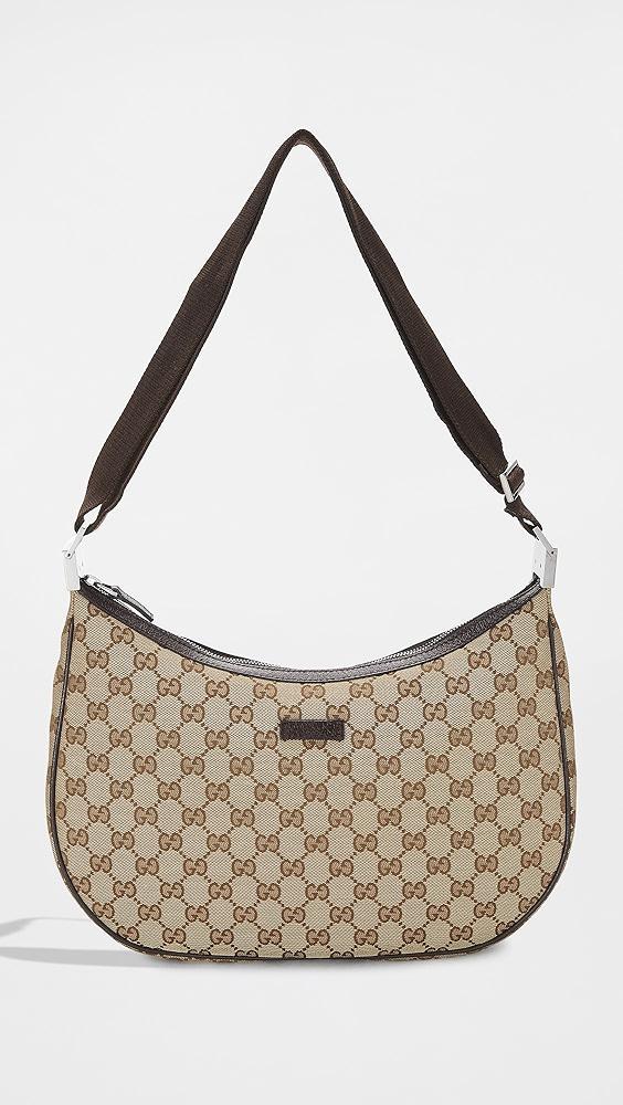 What Goes Around Comes Around Gucci Brown Canvas Round Messenger Bag | Shopbop Product Image