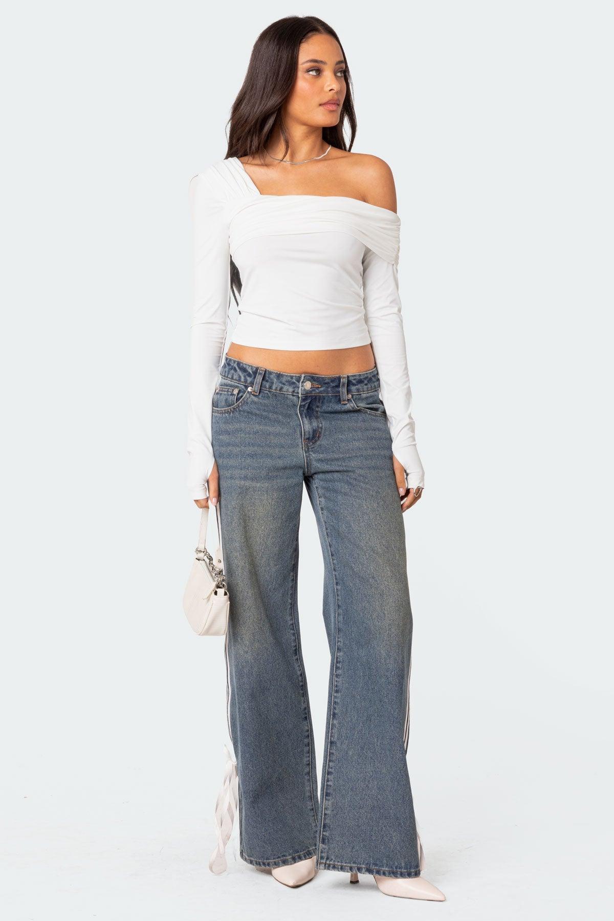 Asymmetric Fold Over Top Product Image