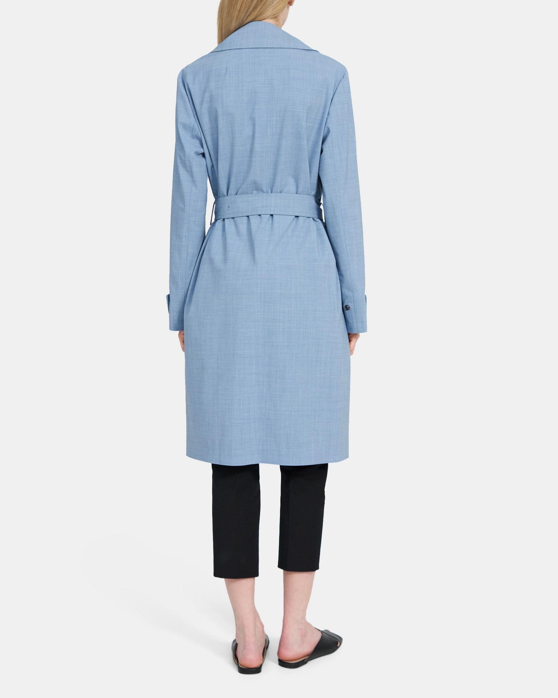 Easy Trench in Stretch Wool Mélange Product Image