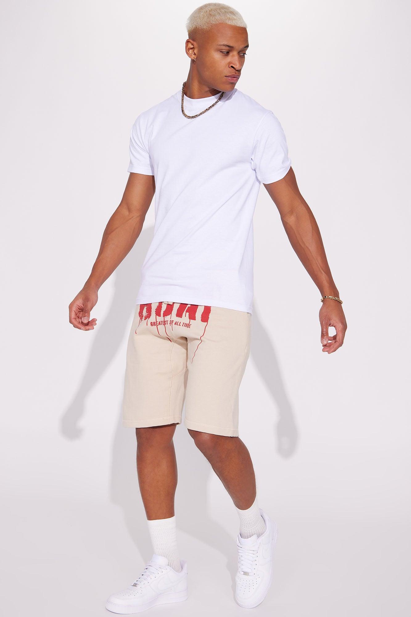 GOAT Stencil Shorts - Tan Product Image