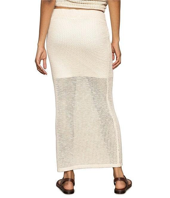 Sanctuary Crochet Sweater Elastic Waist Coordinating Pencil Skirt Product Image