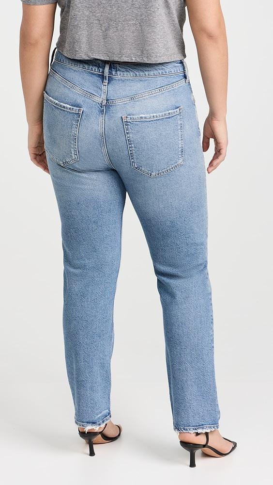 AGOLDE Riley Long High Rise Straight Jeans | Shopbop Product Image