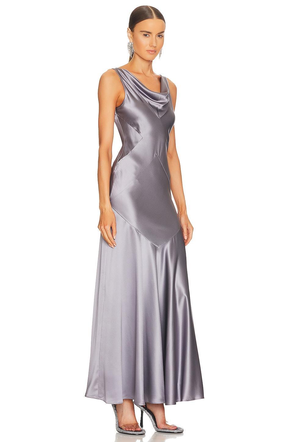 Senie Cowl Neck Gown with Side Slit NICHOLAS Product Image