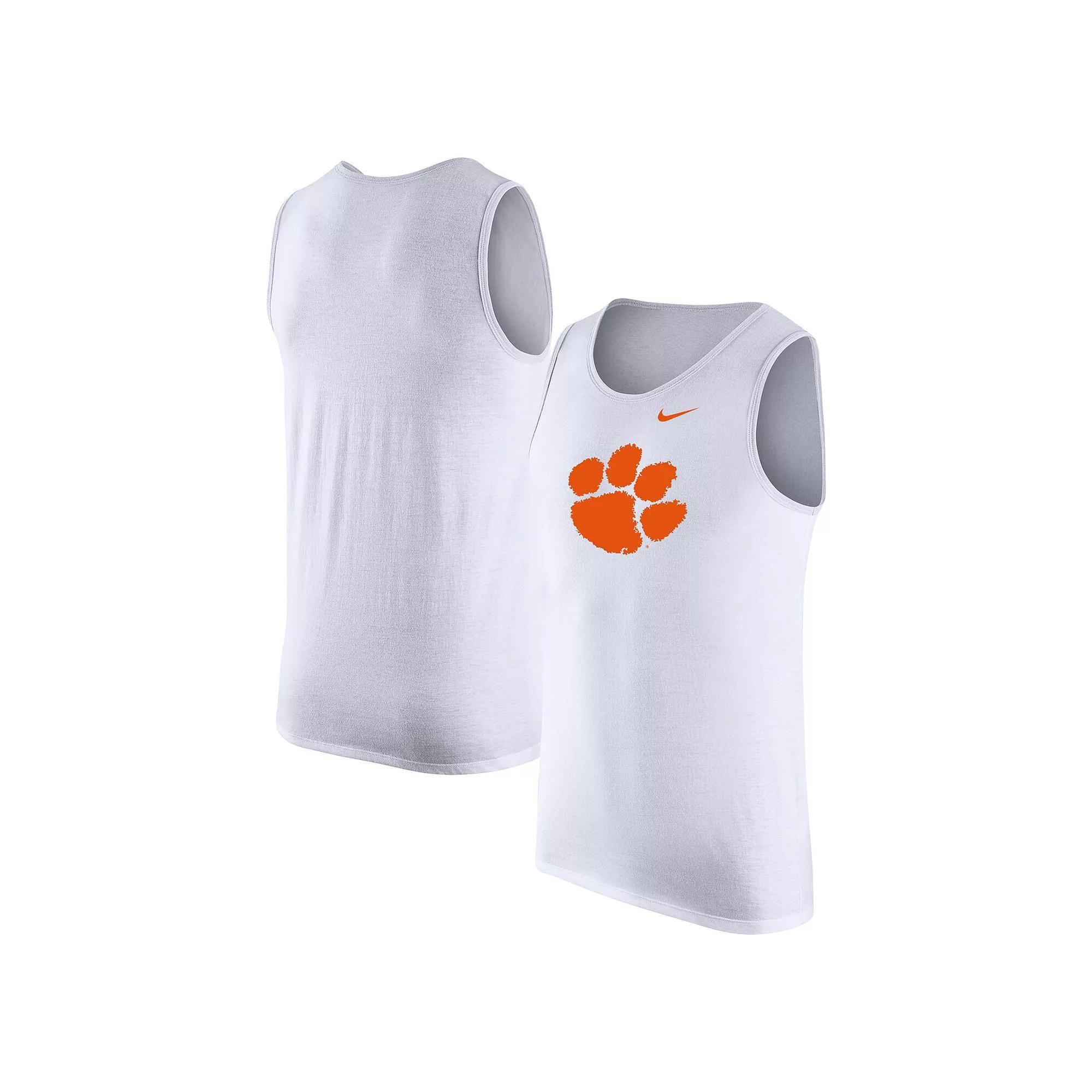 Men's Nike White Clemson Tigers Tank Top, Size: Large Product Image