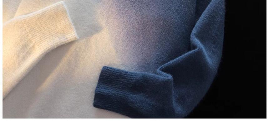 Round Neck Gradient Oversized Sweater Product Image
