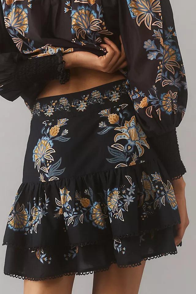 Farm Rio Stitched Garden Mini Skirt Product Image